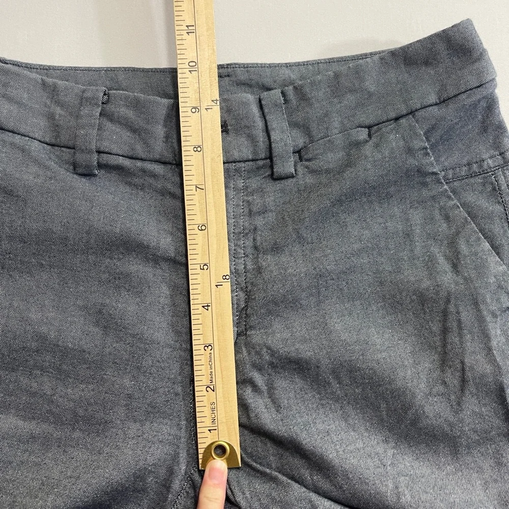 Lululemon Shorts Mens 28 Commission Chino‎ Gray Flat Front Gray Qwick Oxford
